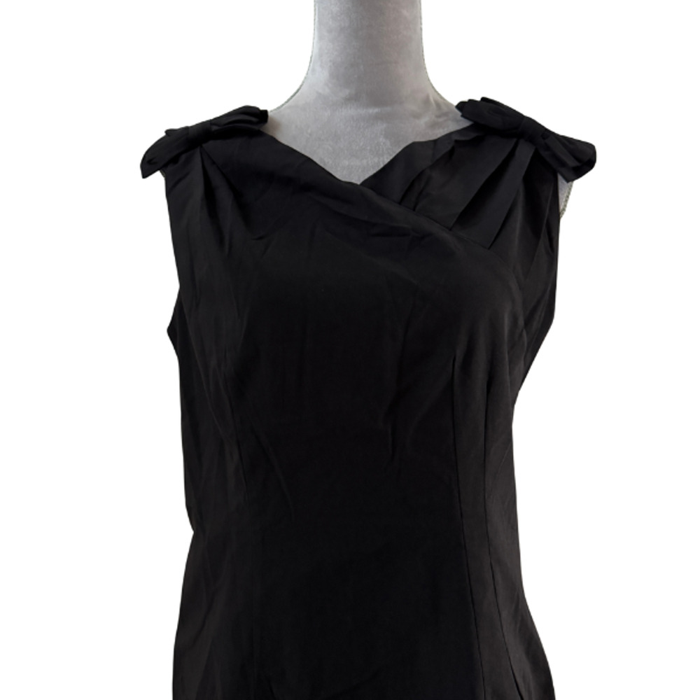Tatyana Alice Retro Black Pinup Wiggle Pencil Stretch Dress Bows XL NWT - Picture 6 of 12